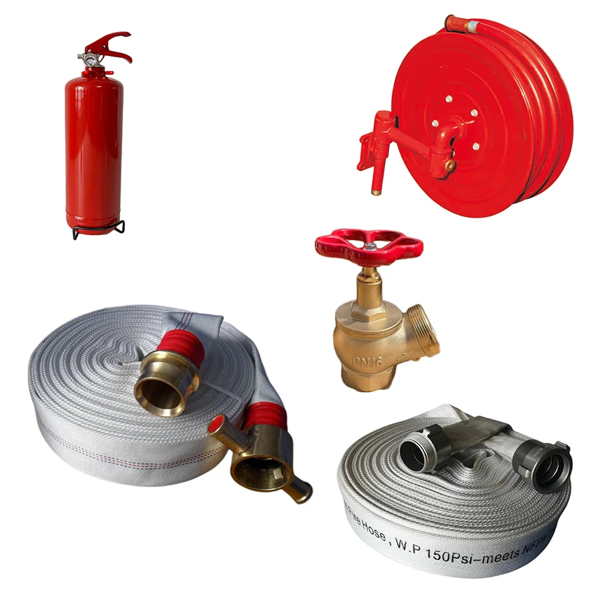 High quality red double door stand type fire hose reel cabinet, outdoor fire extinguisher box