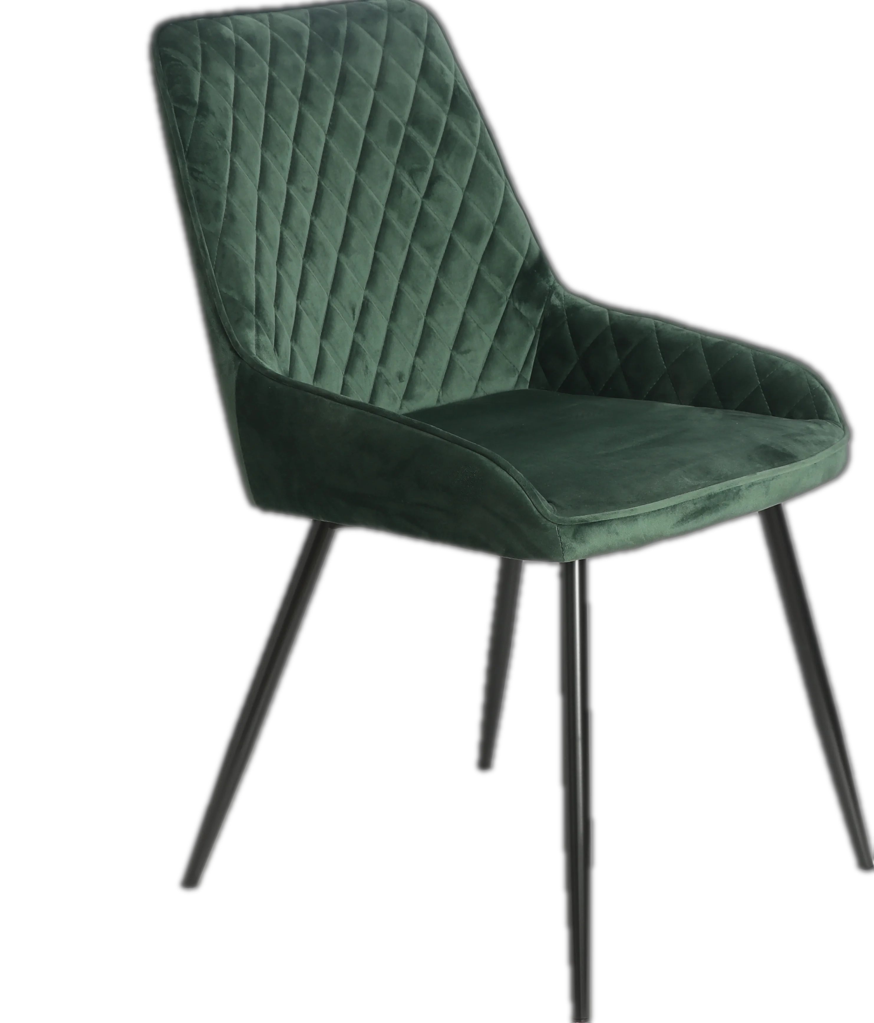 Bazhou wholesale fabric dining chair restaurant, comfortable velvet fabric diamond-shaped dining chair