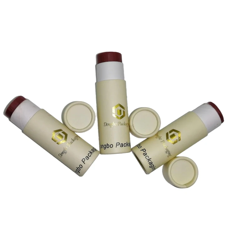 Biodegradable Lip Balm Push Up Tubes Deodorant Containers For Lipstick