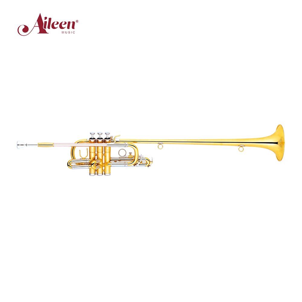 Hot Sales 3 Pistons Herald Trumpet with Premium Carrying Case(HETP-G1806G)