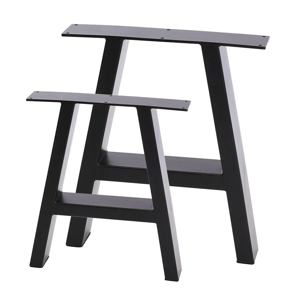 Black Modern Wrought Detachable Industrial Office Shaped Wholesale Glass Desk Frame Dining Steel Cast Iron Metal Table Legs