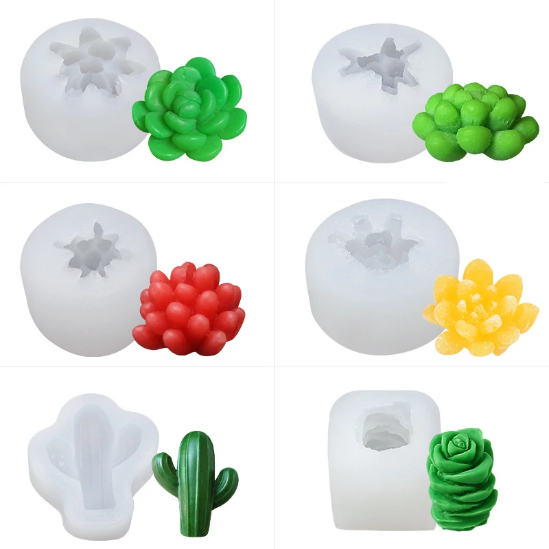 High Quality 3D Diy Ins Big Large Plant Flower Shaped Cake Decoration Food Grade Silicone Candle Molds For Candle Making