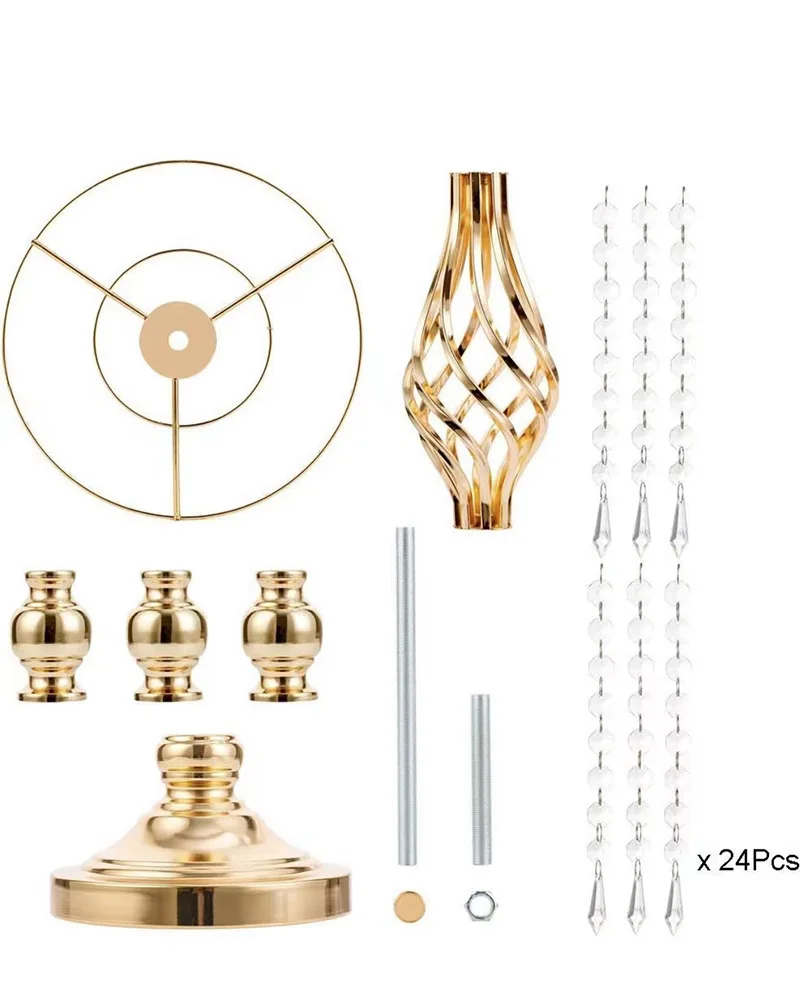 Wedding props Table flower crystal candlestick Fried Dough Twists decorations Western tabletop decoration Plating guide