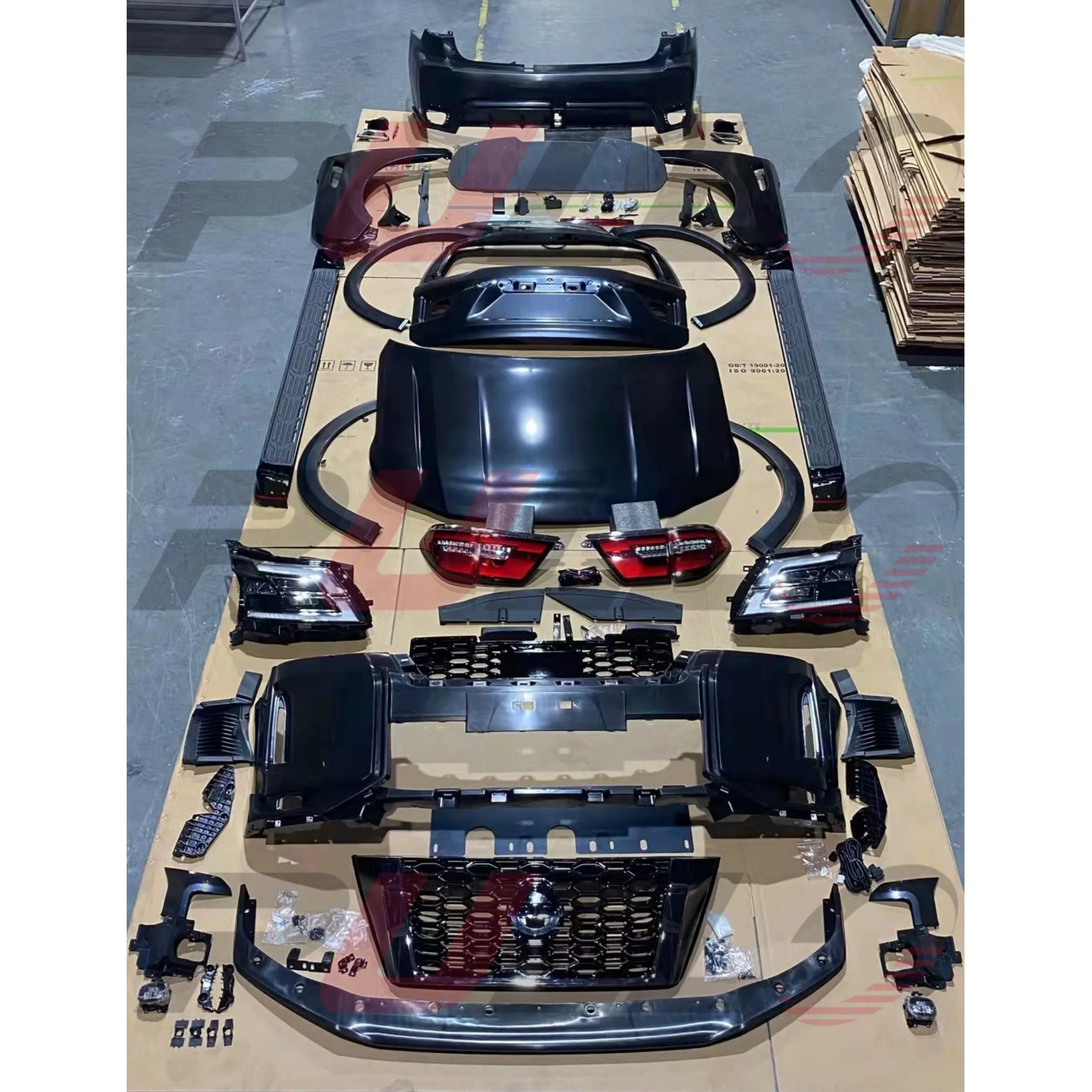 Body kit for NISSAN Patrol 10-22 to nismo include front and rear bumper grille auto lamps hood rear door fenders side skirts
