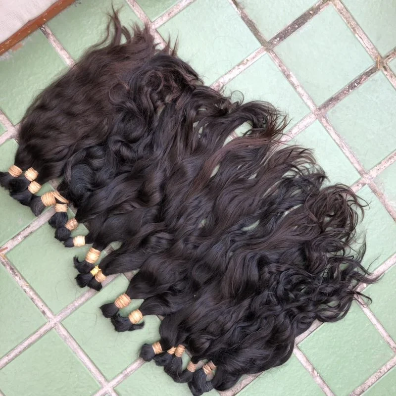 Rawhairvietnam double drawn bulk straight hair Vietnamese human hair