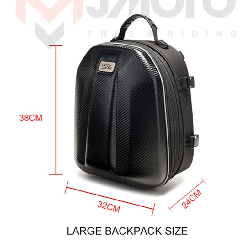 Multifunctional Motorcycle Tail Bag Waterproof Expandable Rider Backpack Cycling Bag With Reflective Strip