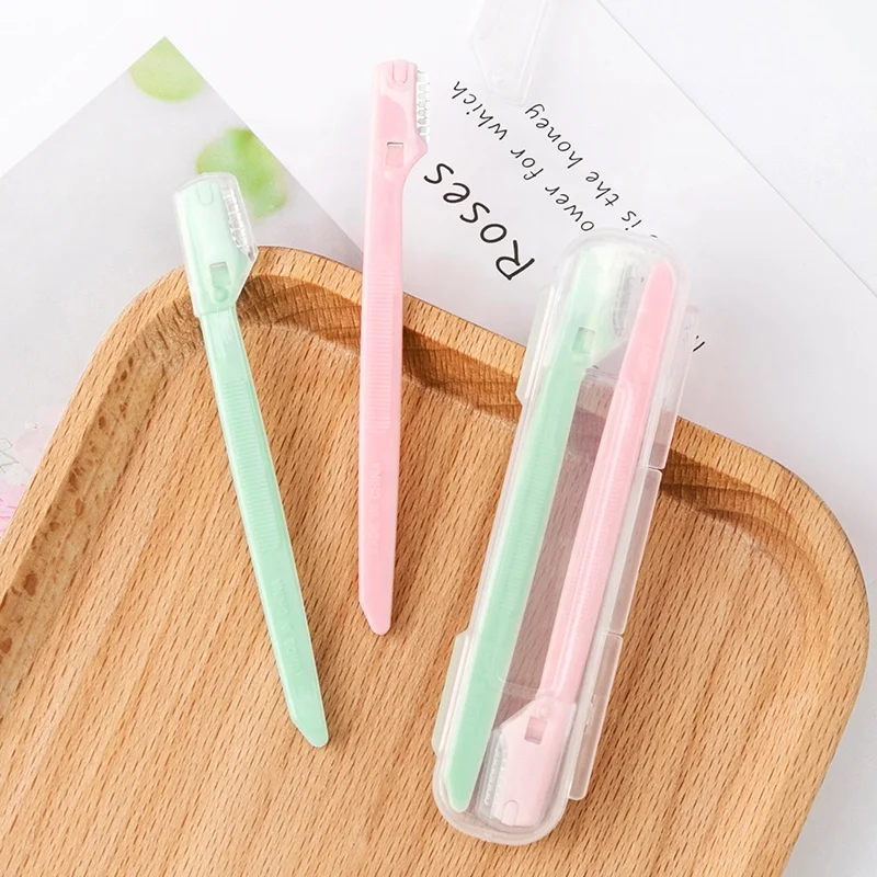 Частная этикетка 2 шт. средство для удаления волос на лице мини-бритва бровей