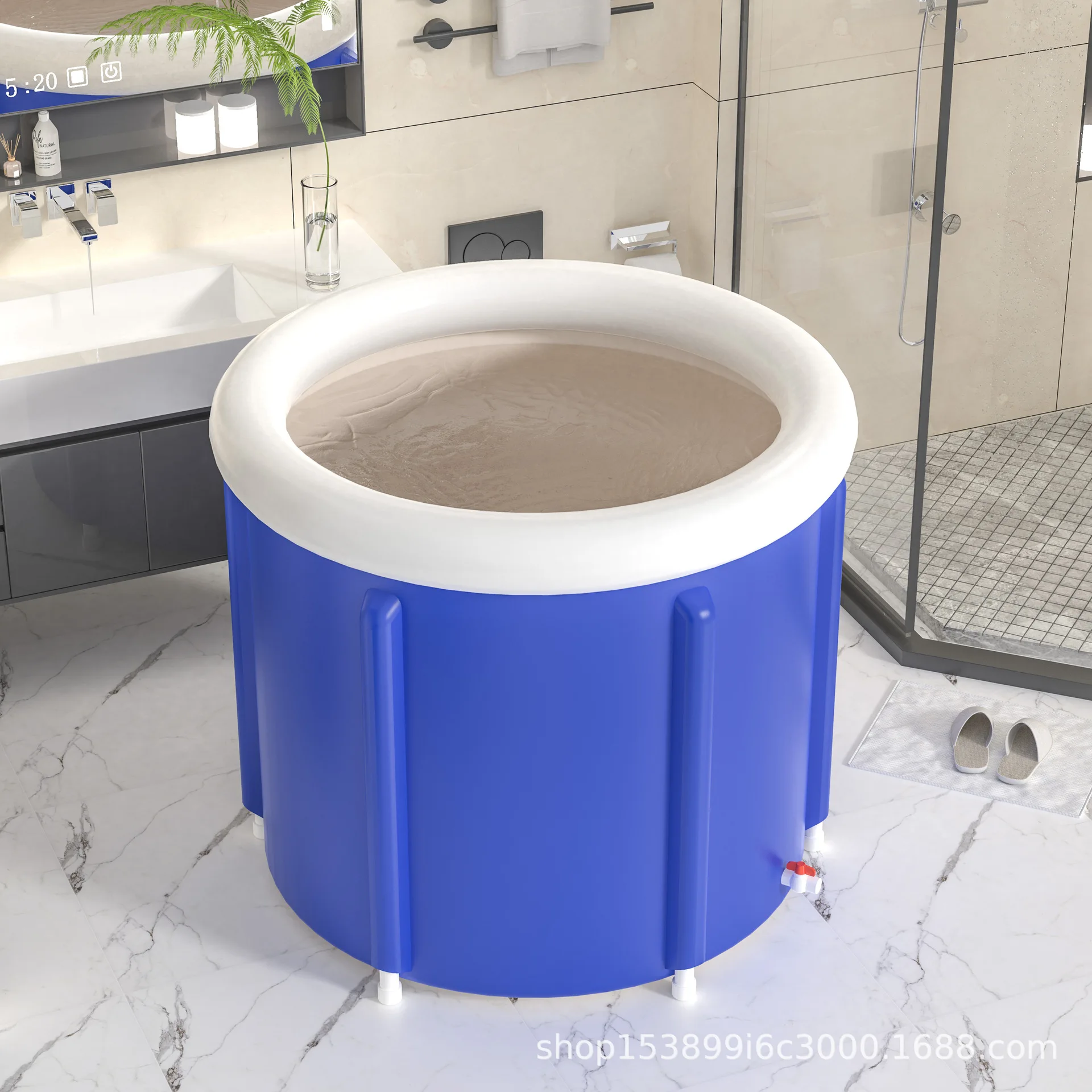 RONIX New Design Custom Portable Folding Inflatable Ring Ice Bath Tub Soaking Bathtub for Adult, Outdoor Cold Water Therapy Tub