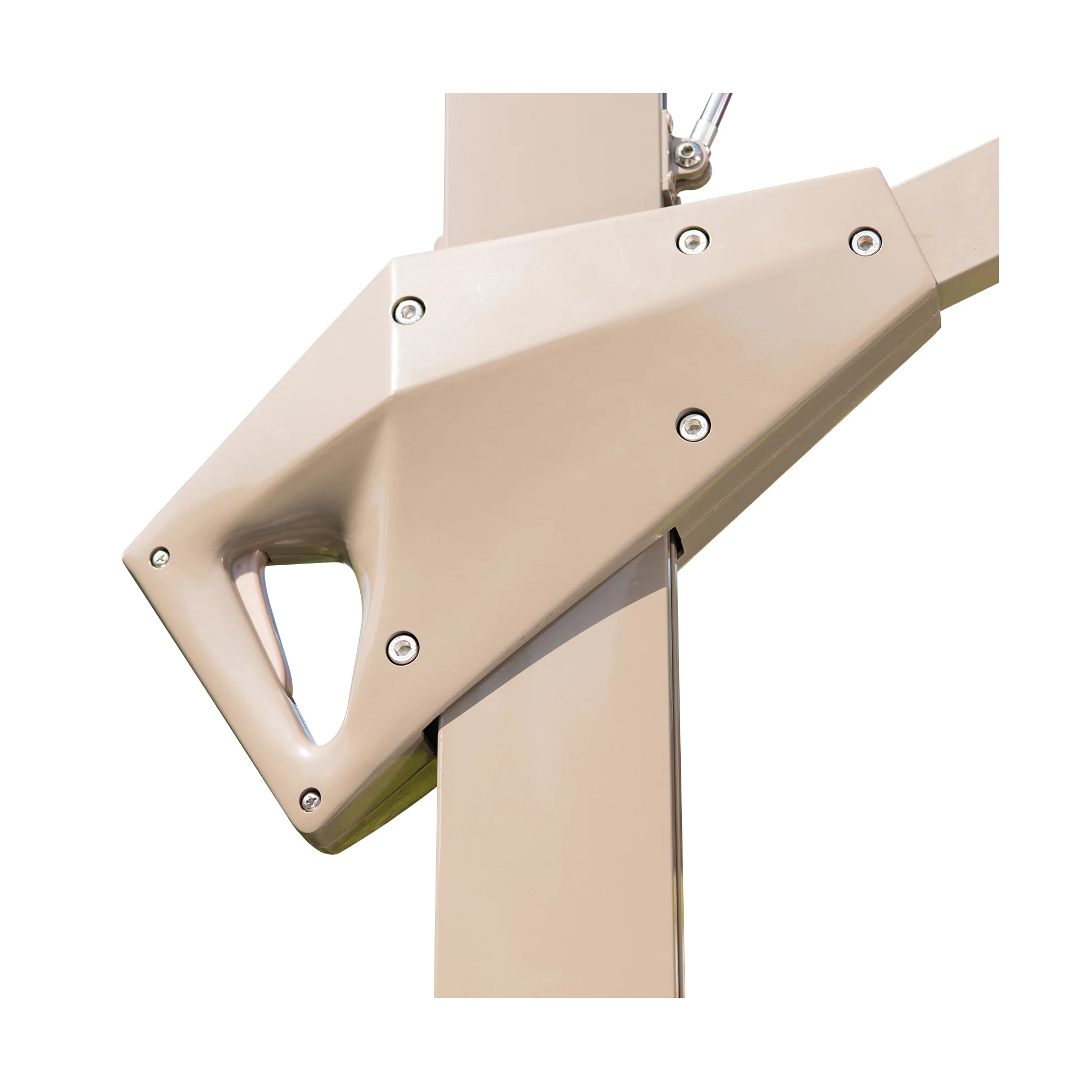 Single/Double Top Patio Umbrella Supplier Strong Wind Resist Sunshade Hydraulic Cantilever Umbrella With LED Light