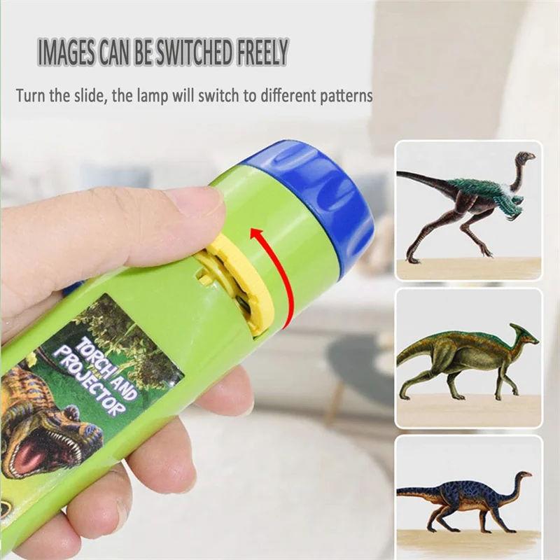 Wholesale Kids Bedtime Night Light Dinosaur Projector Torch Projection Light Animal Torches lamp Flashlight Light up Toy