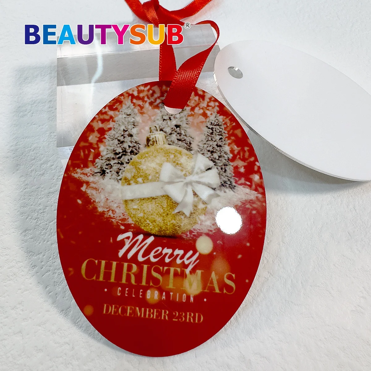 BEAUTYSUB Longstar HD Sublimation aluminum Ornament white heat transfer photo printable metal coating blanks Cut by CNC router