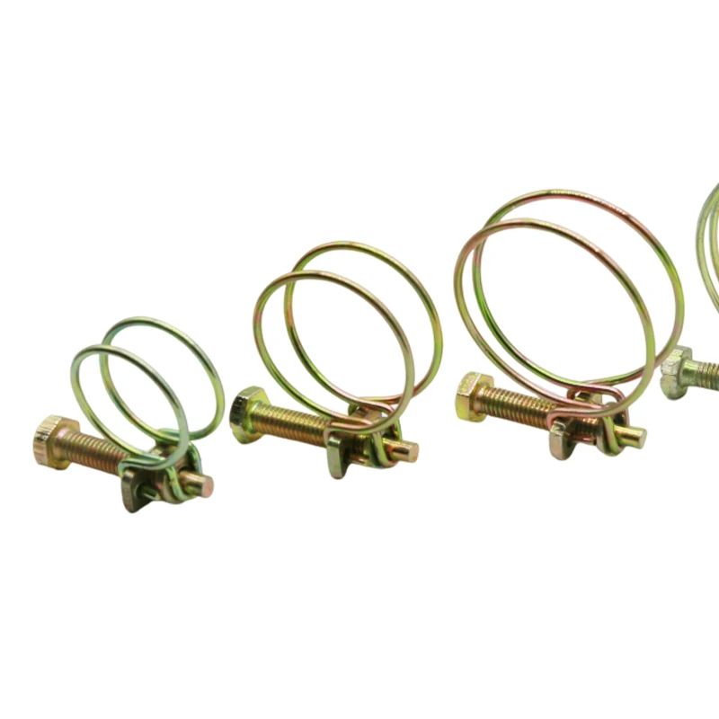 Iron Galvanizing Adjustable Double Wire Hose Carbon Bolts Quick-Grip Clamp For Heavy Industry Marine Motorcycles