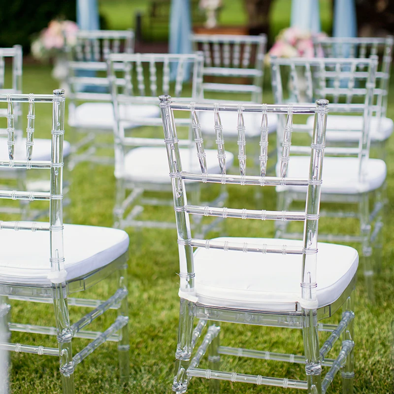 Оптовая продажа стеганых подушек для стульев Chiavari и Tiffany из искусственной кожи ткани со съемным устройством свадьбы