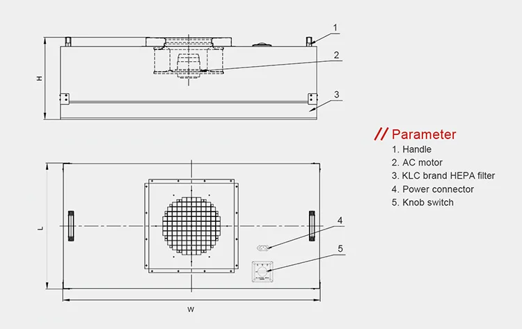 
Hot Sale Fan Filter Unit (FFU) With HEPA Filter H13/H14/U15 For Dust Free Rooms KLC-FUAC 