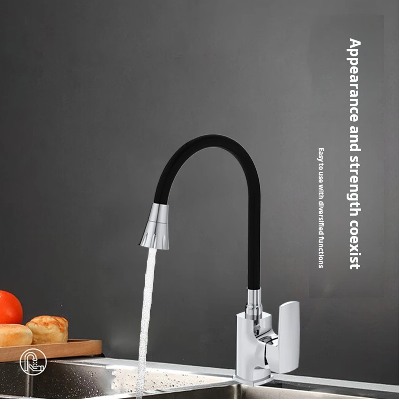 Luxury Golden Kitchen Faucet Head Replacement Tap Single Hole Pull Out Kitchen Faucet