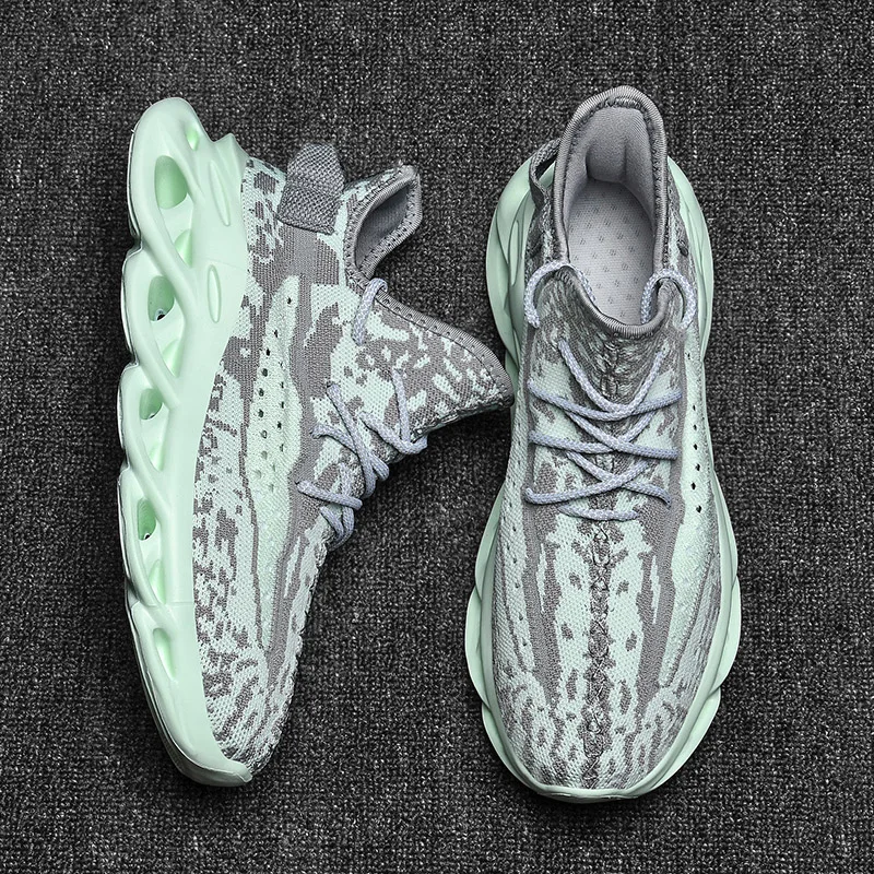Moyo Size 46 No-slip Male Lace Up Men Shoes Yeezy  Walking Shoes  Men sports Sneakers Shoes