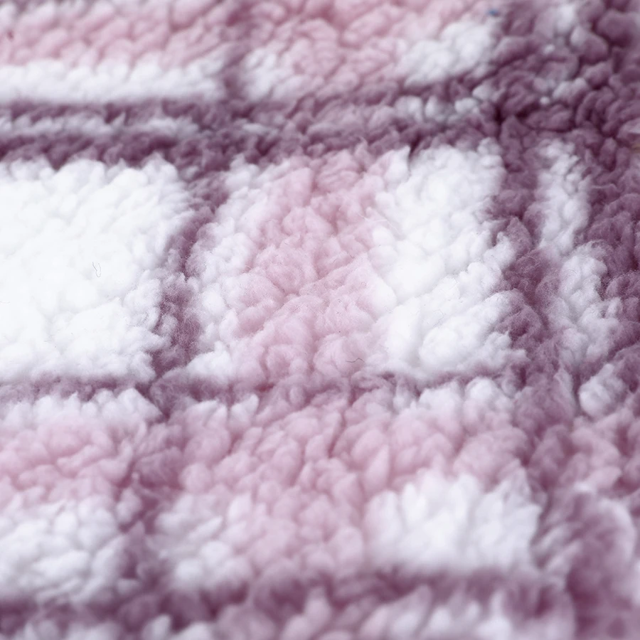 wholesale hot selling Recycled windproof tartan design fleece sherpa fleece fabric 100% polyester fabric for coat