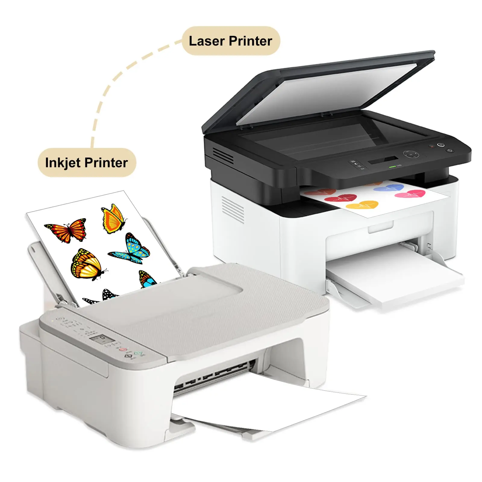 inkjet sticker factory stock waterproof printable a4 sheet glossy vinyl photo sticker paper for inkjet printer