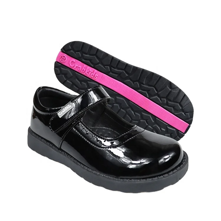Crabkids Wholesale New Design Fashion Beautiful Black Patent Leather Casual Little Kids Girls Dress Shoes
