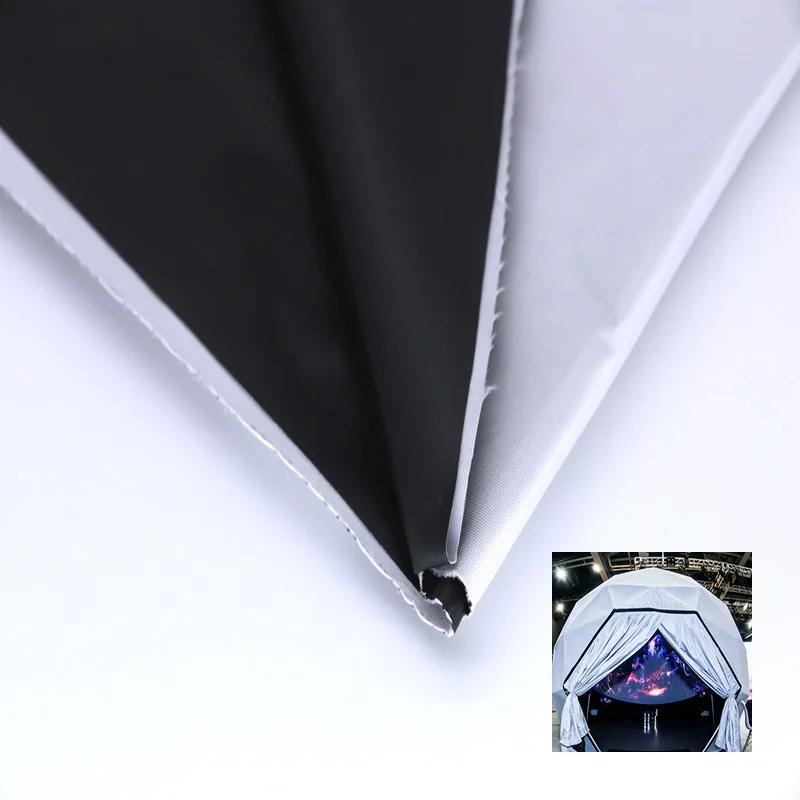 75d Oxford Fabric Waterproof and Fire Retardant Blackout Dome Screen Polyester Woven with PU Coating