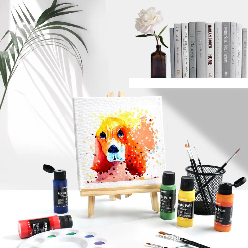 Bview Art Hot Selling 60 ml Bottles Professional Acrylic Paint Set No Toxic Fast Drying Kid 12 Color Acrylic Paint Set