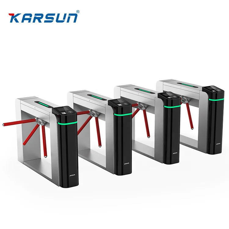 Full Automatic Tripod Turnstile  RFID Reader QR Code Access Control  System  304  Stainless Steel Barrier Gate