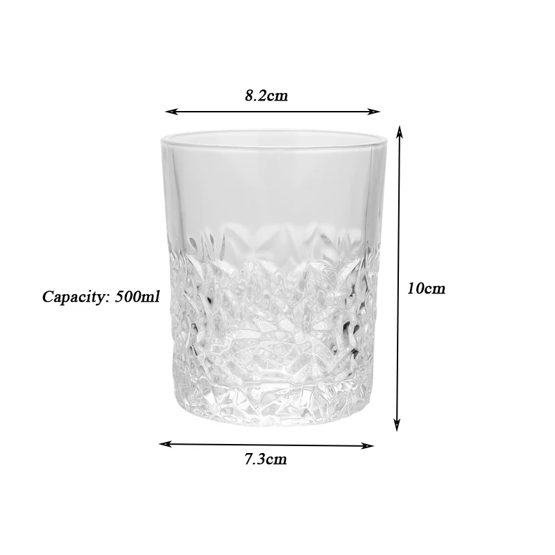 Customized Drinking Wine Glasses Set of 4 Clear Wine Glass Liquor Bottle Whiskey Decanter Set Glass Gift