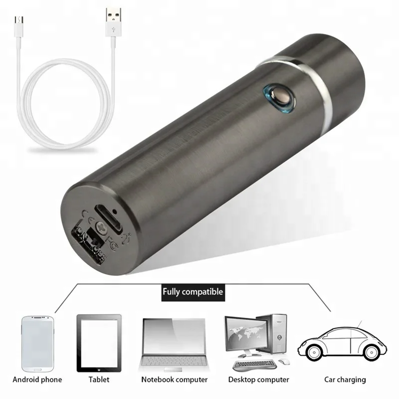 Wholesale flameless round custom electronic metal windproof lighter rechargeable usb cigarette dual arc lighter
