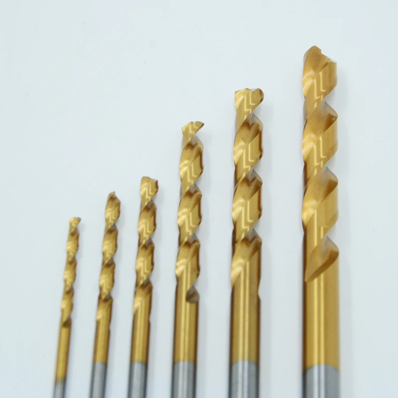 Hss 4241/4341/M35/ Straight Shank Titanium Drill Bit Hss Twist Drill Bits for Stainless Steel Iron