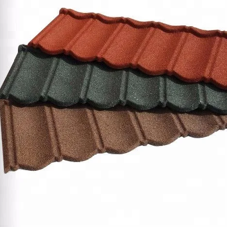 China best quality bond stone coated galvanized roofing tile royal blue color shingle metal sheet for villa house