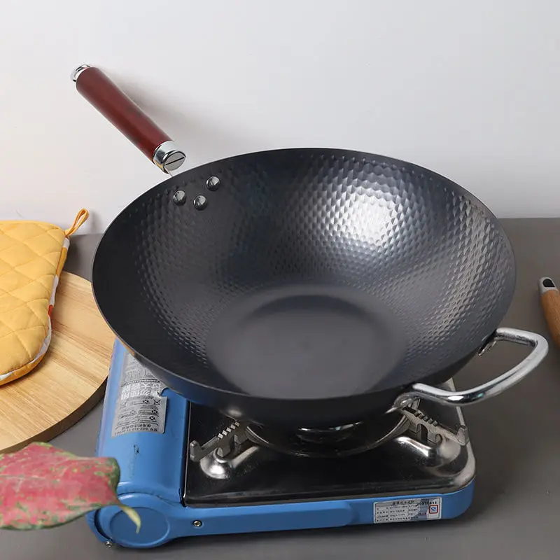 Новое поступление крафтовый вок со съемной ручкой для ресторана традиционный китайский ковш ВОК