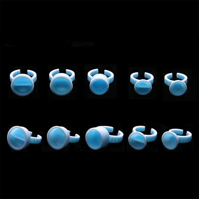 Одноразовый держатель для клея наращивания ресниц Blue 100 шт./лот