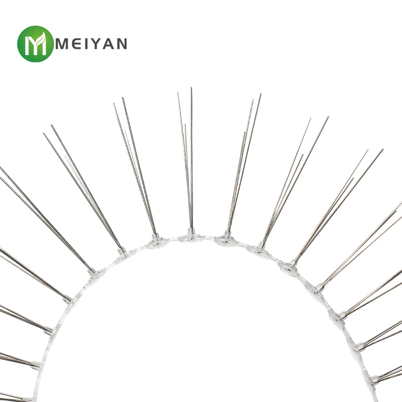 Outdoor 50cm 3pin Plastic base stainless steel Bird Spikes bird Spikes Use Anywhere bird spike