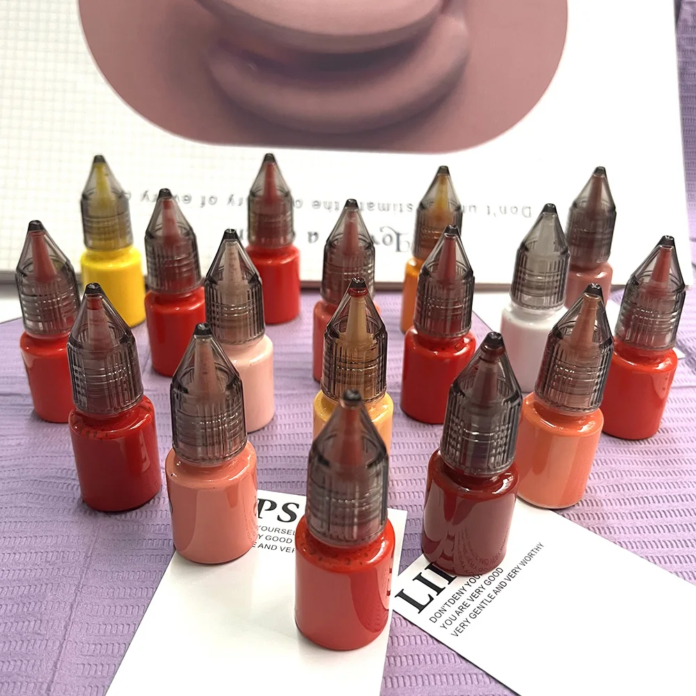 Private Logo Micropigmentation Areola Color Eyebrow Tattoo Ink Permanent Makeup PMU Pigment for Microblading Nano Brows Lips