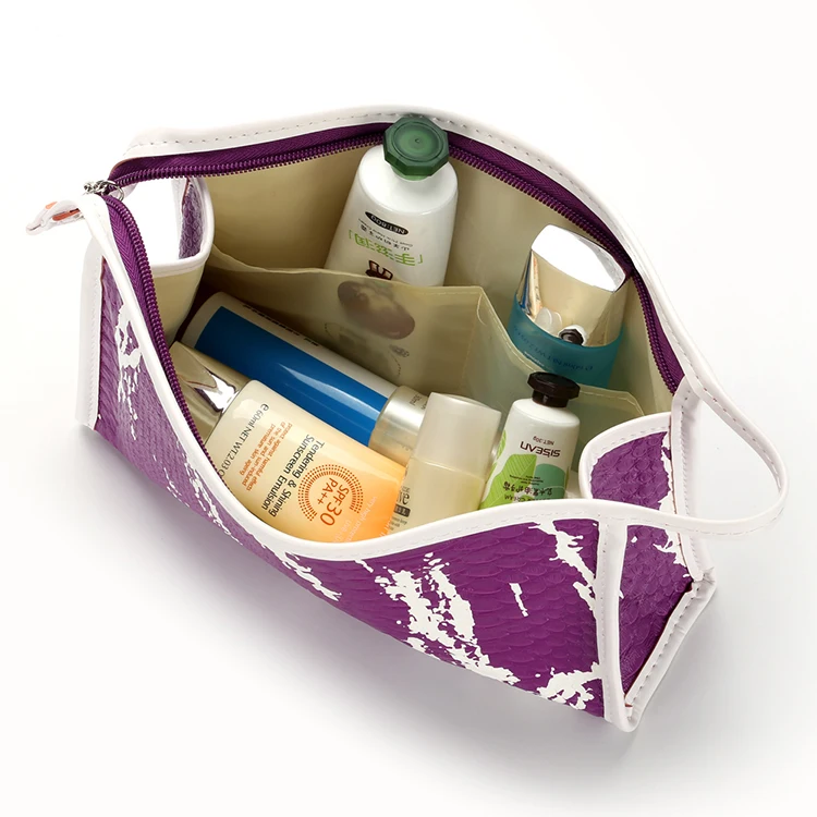 Crocodile Pattern PU Leather Women Handbag Purse Mini Cosmetic Makeup Pouch Alligator Bag