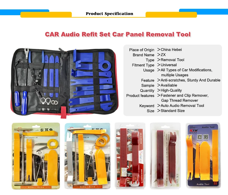 Easy to use and carry other vehicle tools automotive diagnostic tools 19pcs nylon car tools