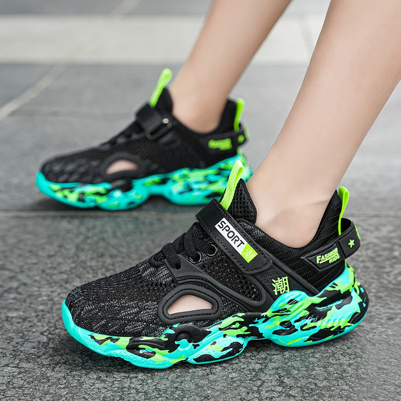 New Design Spring Autumn And Winter Breathable Student Lace-up Sneakers Children Casual Thick-soled Increased For