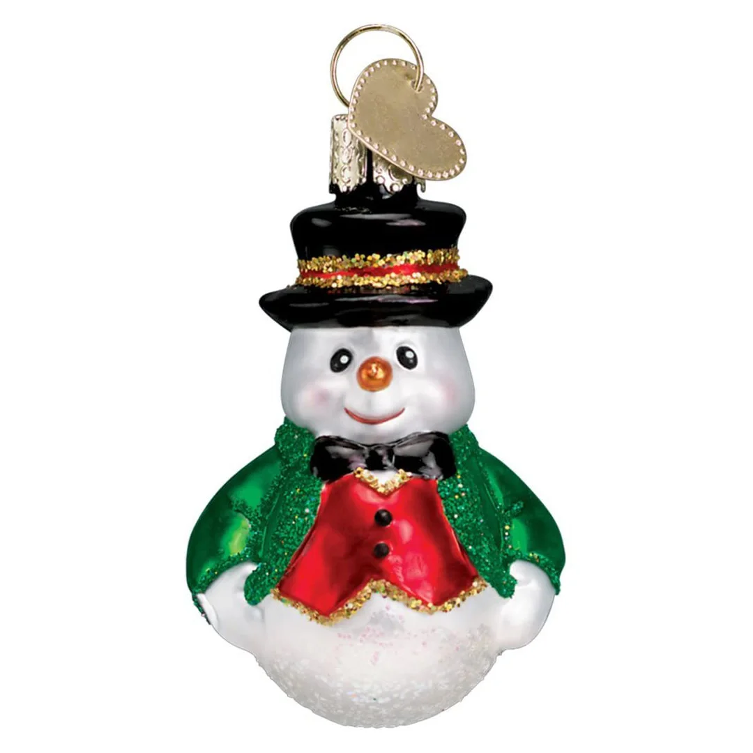 Christmas Mini Ornament Sets Glass Blown Ornaments for Christmas Tree Snowman,Christmas hanging decoration Eco-friendly