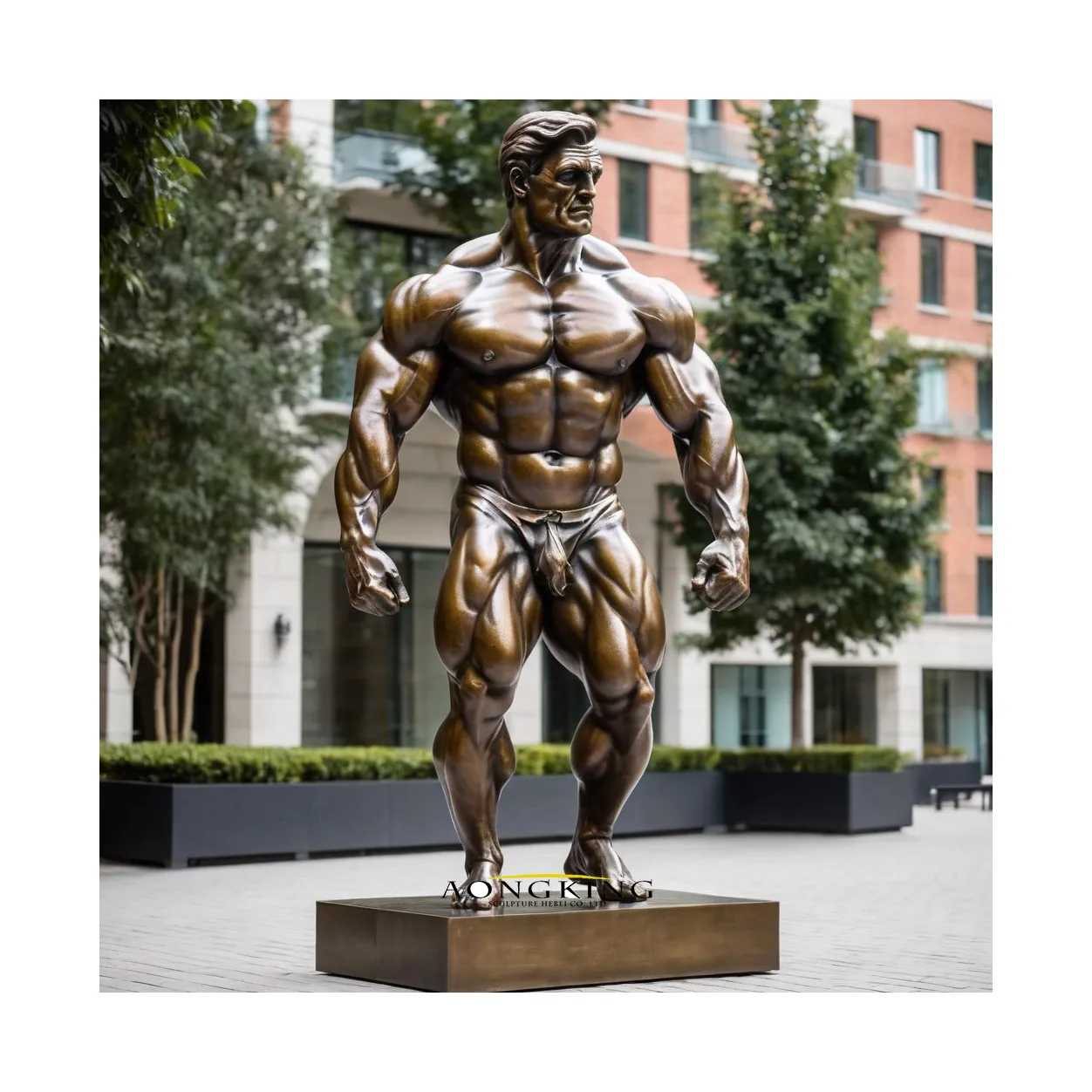 Life Size Metal Bronze Strong Wrestlers Sculpture Brass People wrestling statues