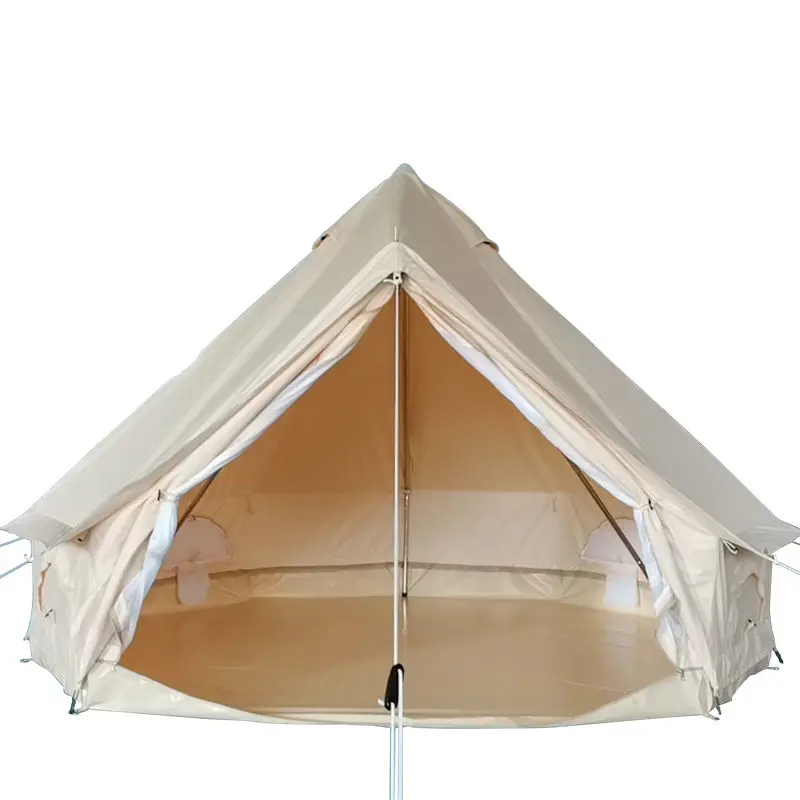 3 meters standard bell tent without center pole canvas glamping 3m  diameter tent for 2 person glamping
