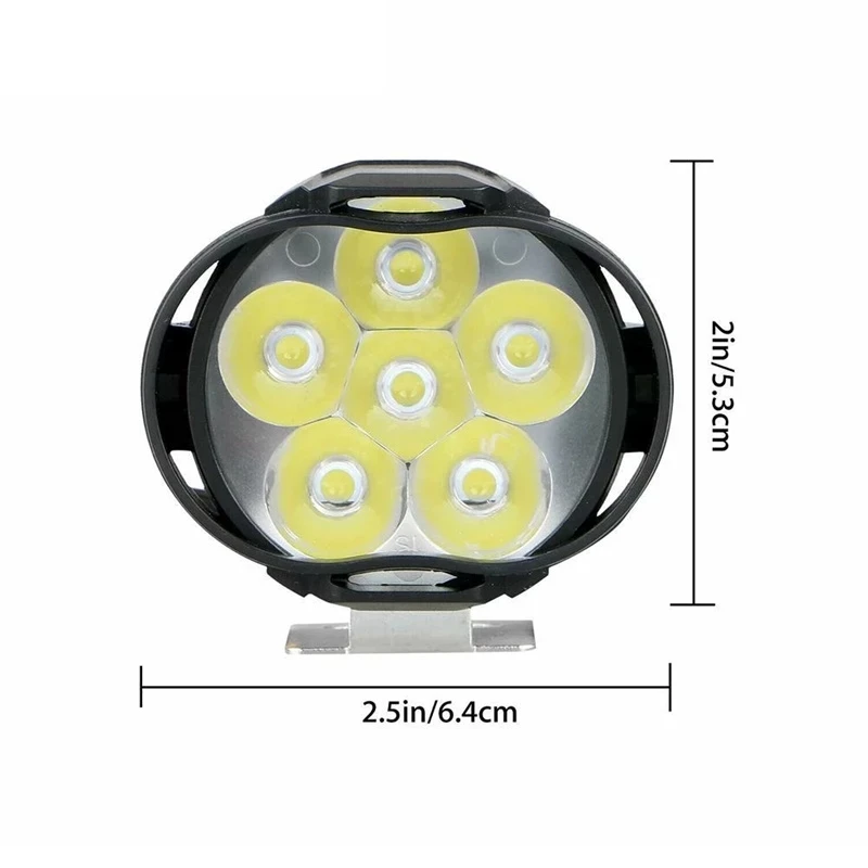 QIDEWIN Motorcycle Headlights Headlamp Spotlights Fog Head Light 6 LED Motorcycles Working Spot Light auto lighting systems