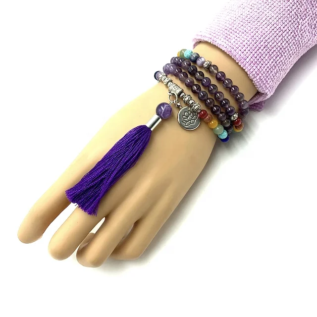 Разнообразные дизайны упакованные в подарочную коробку с характеристиками драгоценный камень 6 мм магический Аметист мала