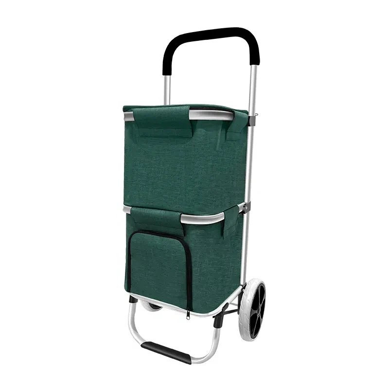 Chinese Shopping Platform Factory Direct Sales Folding Shopping Trolley Shopping Trolley Bag Supermarket Trolley