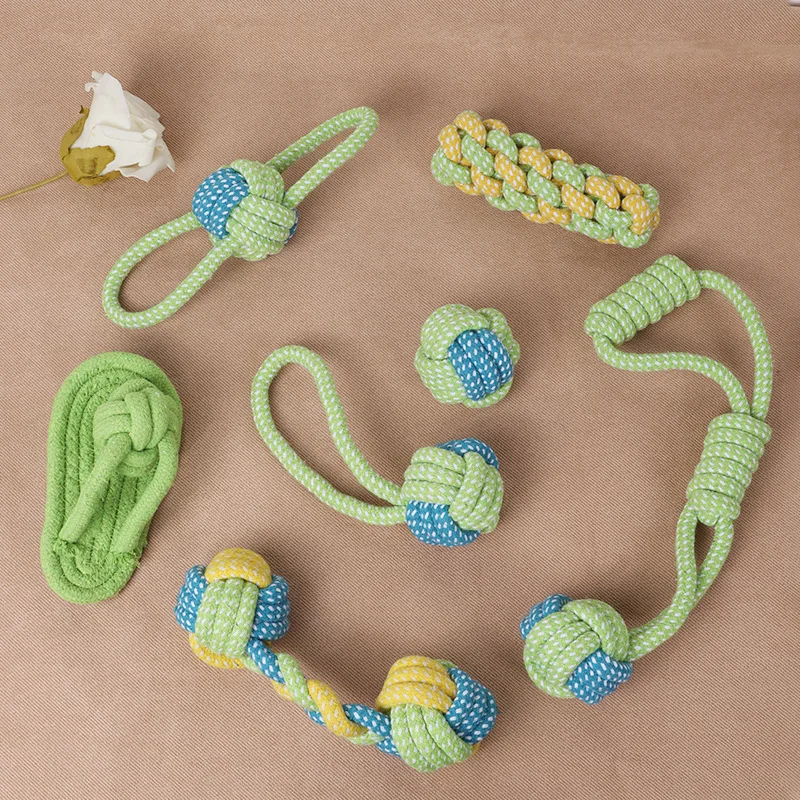 Pet Dog Chew Cotton Blend Rope Tug Playing Chew Toy Durable Big Dog Cotton Rope Toys large dog toy