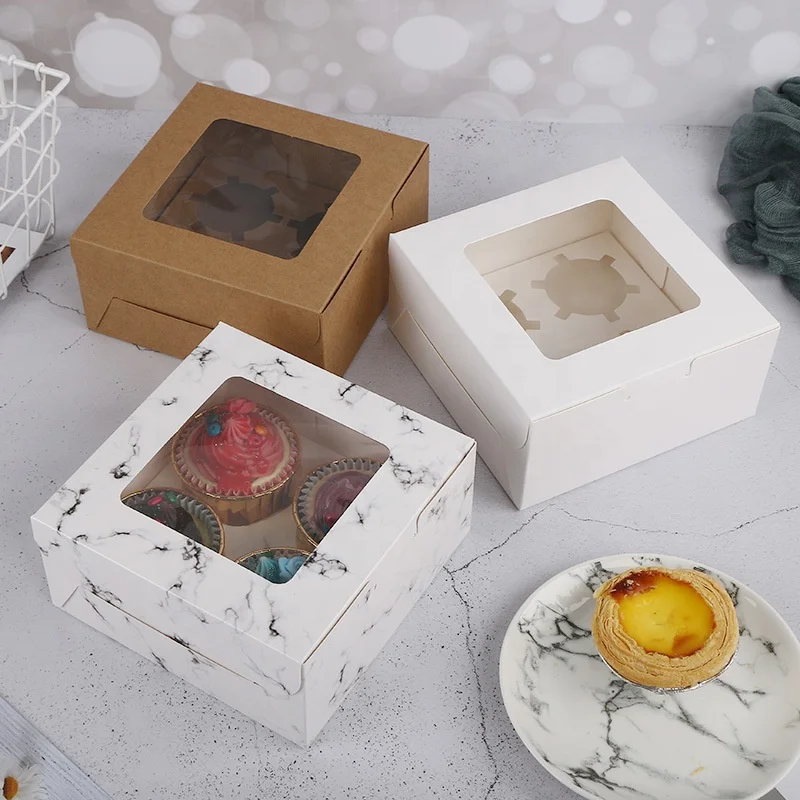 Baking Pastry Cupcake Box with window for candy, cookies, chocolate, desserts, cupcakes