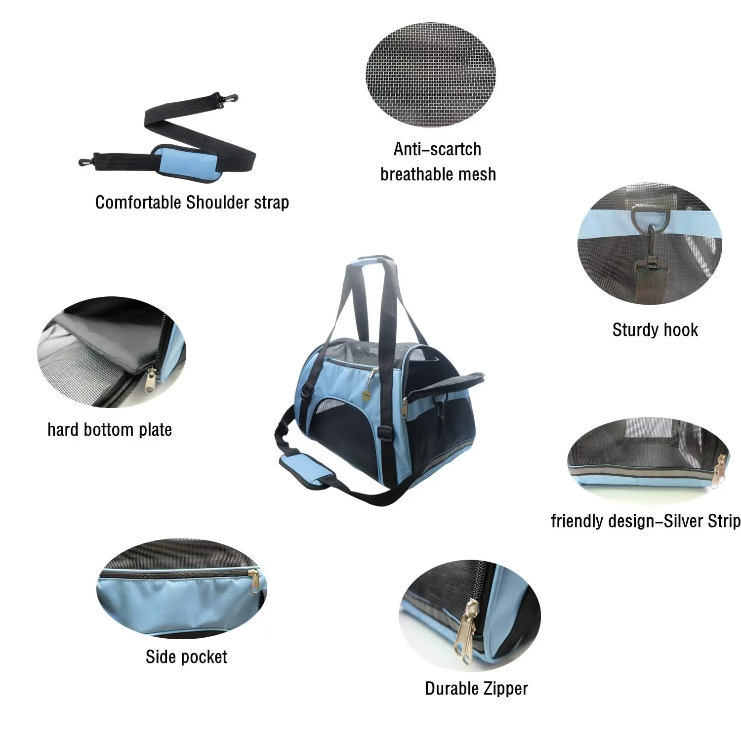 New Comfortable Breathable Cat bag One Shoulder Foldable Pet Backpack Outdoor Travel Portable Dog Carrier Bag Pet Tote Bag