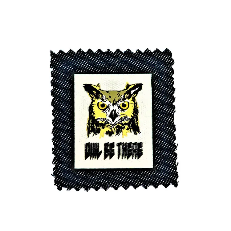 High quality silicone printing patch silicone patch canvas label 3d transfer label