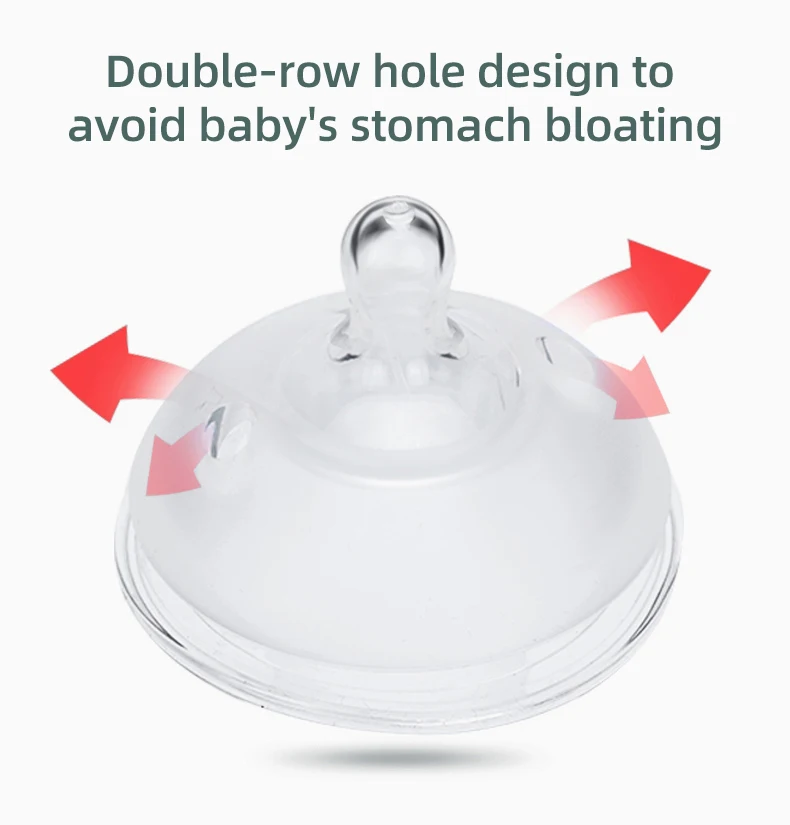 BPA Free baby milk bottle Infant hands free silicone