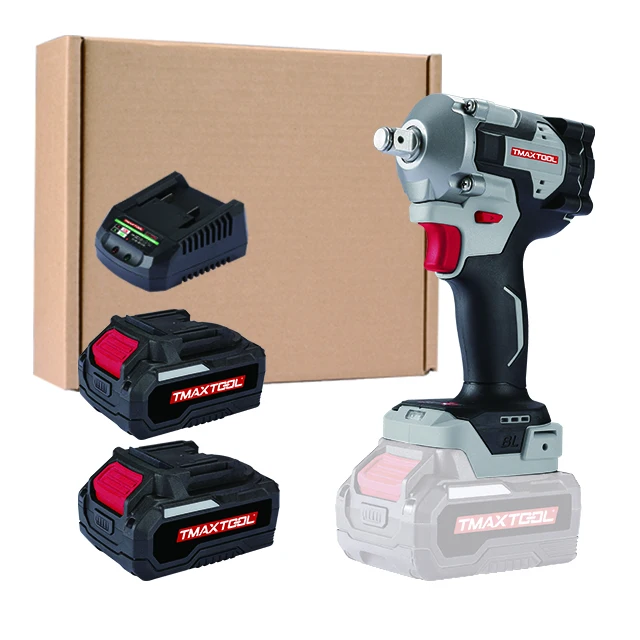 New Type 21V 380N.m Torque Electric Brushless Power Tool Set Industrial With 4000Mah Battery 1/2Inch Cordless Impact Wrench