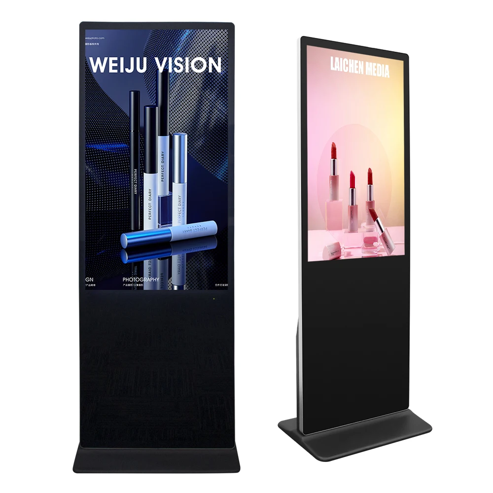 Senke 43 inch floor stand lcd touch screen loop video commercial advertising display screen